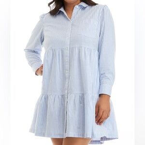 Blue Striped Women's Dress